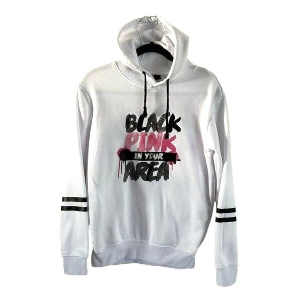 Blackpink In Your Area K-pop White Hoodie, Sz Small